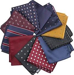 Driew 11 Stück Herren Anzug Einstecktuch Einstecktücher mit verschiedenen Mustern, Style#4, 11 Pcs Set 1, Abschlussfeier, formell, lässig, elegant von Driew