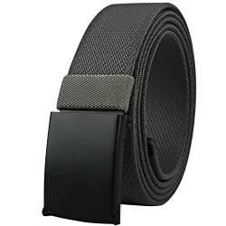 Drizzte Gürtel Übergröße Herren Komfortabel Elastischer Stretchgürtel Stoffgürtel Männer Grau Herrengürtel 150cm von Drizzte