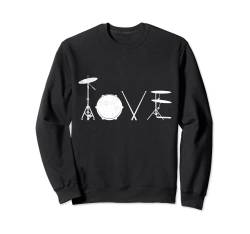 Schlagzeuger Love Graphic Schlagzeug Schlagzeug Musiker Rockband Sweatshirt von Drummer Gift Idea Drummer Drums Musician Band