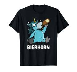 Bierhorn - Lustiges Einhorn mit Bier JGA Party Feiern Saufen T-Shirt von Drunken Royals