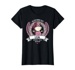 Lea - Name Vorname Geschenk Einhorn Spruch Geburtstag T-Shirt von Drunken Royals