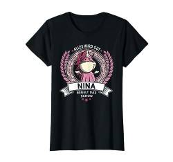 Nina - Name Vorname Geschenk Einhorn Spruch Geburtstag T-Shirt von Drunken Royals