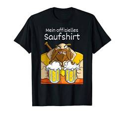 Offizielles Saufshirt - Wikinger Saufgelage Bier Saufen T-Shirt von Drunken Royals