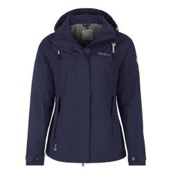 Dry Fashion Damen Funktionsjacke Norderney - Wasserdichte Outdoor-Jacke mit gestreiftem Innenfutter in Navy Größe 44 von Dry Fashion