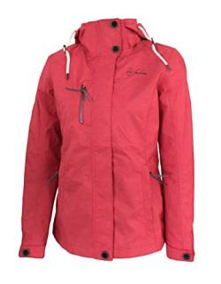 Dry Fashion Damen Funktionsjacke Ummanz meliert Regenjacke, Farbe:rot meliert, Größe:46 von Dry Fashion