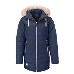 Dry Fashion Damen Steppmantel Wintermantel Göteborg - Winterjacke Steppjacke Winter Mantel für Frauen Atmungsaktiv Gefüttert in Navy Größe 50 von Dry Fashion