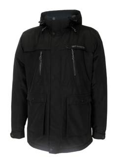 Dry Fashion Herren Funktionsparka Aalborg gefüttert - Funktionsjacke Winterjacke wind- und wasserdicht in Schwarz Größe 4XL von Dry Fashion