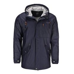 Dry Fashion Herren Regenjacke Bergen - Herrenjacke Regenmantel Männer Jacke Gefüttert Winddicht Wasserdicht in Navy Größe 4XL von Dry Fashion