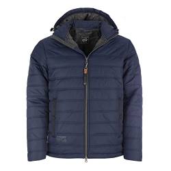 Dry Fashion Herren Steppjacke Stade - Jacke gesteppt mit verstellbarer und abnehmbarer Kapuze in Navy Größe 5XL von Dry Fashion