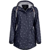 Dry Fashion Regenjacke Damen Regenmantel Cuxhaven Anker-Print - Jacke mit Kapuze wasserdicht von Dry Fashion