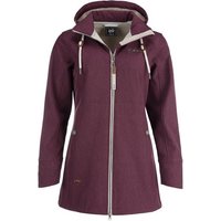 Dry Fashion Softshelljacke Damen Softshell Mantel Sellin Meliert mit Fleece-Futter und Kapuze von Dry Fashion