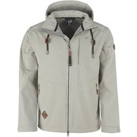 Dry Fashion Softshelljacke Herren Jacke Eckernförde Meliert mit Fleece-Innenfutter und Kapuze von Dry Fashion