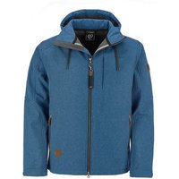 Dry Fashion Softshelljacke Herren Jacke Eckernförde Meliert mit Fleece-Innenfutter und Kapuze von Dry Fashion