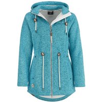 Dry Fashion Wollmantel Damen Fleece-Mantel St. Peter-Ording - Wärmende Fleecejacke mit Kapuze von Dry Fashion