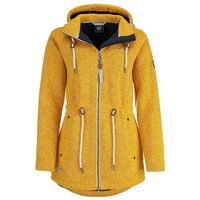 Dry Fashion Wollmantel Damen Fleece-Mantel St. Peter-Ording - Wärmende Fleecejacke mit Kapuze von Dry Fashion