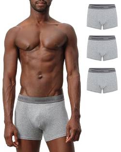 Drykorn Corbin Boxershorts Herren Baumwolle 3er-Pack | Bequeme Passform Größe S-XL | Weich & Strapazierfähig | Unterhosen Männer mit Gummibund | Grau von Drykorn