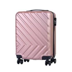 DsLkjh Reisekoffer Aluminiumrahmen-Koffer, Damen-Trolley, Boarding-Koffer, Licht-Sound-Lenkrad, Passwort, Zollschloss-Koffer Trolley (Color : Pink, Size : 20) von DsLkjh