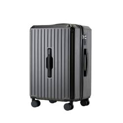 DsLkjh Reisekoffer Gepäck-Trolley-Koffer, Multifunktionaler Koffer for Damen Und Herren, Passwort-Koffer for Herren Und Damen Trolley (Color : Black, Size : A) von DsLkjh
