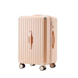 DsLkjh Reisekoffer Gepäck-Trolley-Koffer, Multifunktionaler Koffer for Damen Und Herren, Passwort-Koffer for Herren Und Damen Trolley (Color : Pink, Size : A) von DsLkjh