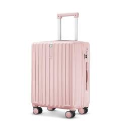 DsLkjh Reisekoffer Herren- und Damen-Aluminiumrahmen-Koffer, Trolley-Koffer, Boarding-Koffer, geräuschlos, Universal-Rad, Passwort-Box Trolley (Color : Pink, Size : 20) von DsLkjh