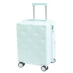DsLkjh Reisekoffer Koffer for Männer und Frauen, 20-Zoll-Boarding-Code-Lederbox, multifunktionaler und robuster Koffer Trolley (Color : Blue, Size : A) von DsLkjh