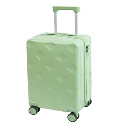 DsLkjh Reisekoffer Koffer for Männer und Frauen, 20-Zoll-Boarding-Code-Lederbox, multifunktionaler und robuster Koffer Trolley (Color : Green, Size : A) von DsLkjh