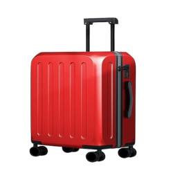 DsLkjh Reisekoffer Koffer mit Universalrädern, Koffer, Boarding-Code-Box, Herren- und Damentaschenkoffer, Trolley-Koffer Trolley (Color : Red, Size : 20) von DsLkjh