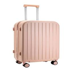 DsLkjh Reisekoffer Multifunktionaler Koffercode, Koffer Mit Universalrädern Und Trolley, Robuster Und Langlebiger Koffer Trolley (Color : Pink, Size : A) von DsLkjh