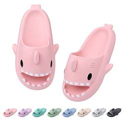 Dsaren Shark Slides Unisex Hai Hausschuhe Badelatschen Sommer Rutschfest Cloud Slides Herren Damen Soft Shark Slippers Badeschlappen Dusch Badeschuhe Strand Sandalen (36/37EU,Rosa) von Dsaren