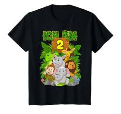 Kinder 2 Geburtstag Zweiter Kinder-Geburtstag Jungen Zoo Dschungel T-Shirt von Dschungel Geburtstag & Zoo-Tiere Design Shop