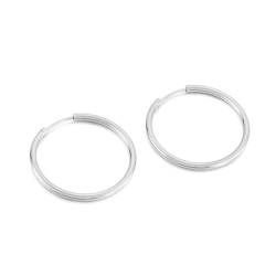 Creolen Silber Damen, Ohrringe Hochzeit Vintage Edelstahl 28mm Kreis Tragus Piercings mit Schmuck Box von Dsnyu