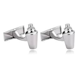 Cufflinks Silver, Cufflinks for Men Tasse Edelstahl Hemd Anzug Herren Schmuck für Geburtstag Hochzeit von Dsnyu