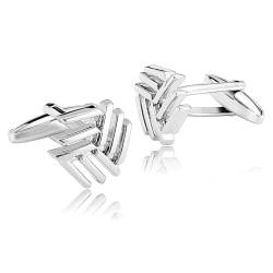 Cufflinks Silver, Manschettenknöpfe Herren Set Schneeflocke Edelstahl Hemd Anzug Damen Schmuck für Geburtstag Hochzeit von Dsnyu