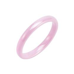 Dsnyu Ringe Frauen Pink, Eheringe Einfach Stapelbar Herren Schmuck 3mm Breit Keramik Größe 62 (19.7) Cool Jahrestag Geschenk von Dsnyu