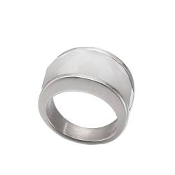 Edelstahl Ring Ehering, Promise Ring Silber Rund 12mm Größe 52 (16.6) Damen Herren Schmuck Jahrestag Geschenk von Dsnyu