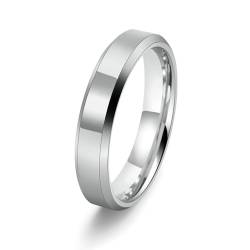 Herren Ring 52, Engagement Ring Silber Einfach Damen Schmuck 4mm Breit Wolfram Cool Jahrestag Geschenk von Dsnyu
