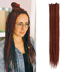 20 Zoll 20 Stränge/Pack Synthetische Dreadlocks Verlängerungen Dünne 0,6cm Gehäkelte Geflochtene Haare Weiche Dreads Einseitige Dreadlocks Reggae Hip-Hop Hippie Stil, 350# von Dsoar