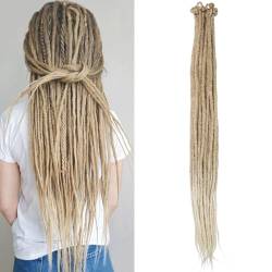 30 Zoll 20 Stränge/Pack Synthetische Dreadlocks Verlängerungen 0,8cm Gehäkelte Geflochtene Haare Weiche Dreads Einseitige Dreadlocks Reggae Hip-Hop Hippie Stil von Dsoar