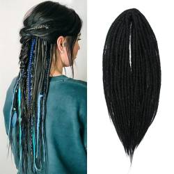 Dsoar 24 Zoll 10 Stränge/Pack Synthetische Dreadlocks Double Ended Verlängerungen Dünne 0,6cm Gehäkelte Geflochtene Haare Weiche Dreads Reggae Hip-Hop Hippie Stil von Dsoar