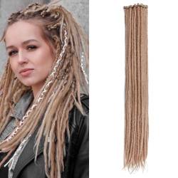 Dsoar Dünne 0,6cm Lange Synthetische Dreadlock Verlängerungen Handgefertigtes 24 Zoll 20 Strang Häkelhaar Lange Gehäkelte Zöpfe Hip-Hop Style Soft Dreads Haarverlängerungen von Dsoar