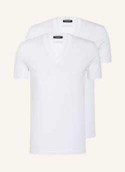 dsquared2 2er-Pack V-Shirts weiss von Dsquared2