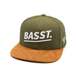 Du Hirsch Bayerisches Snapback Cap Basst Khaki Canvas One Size von Du Hirsch