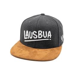 Du Hirsch Bayerisches Snapback Cap Erwachsene Lausbua Dunkelgrau Canvas XL von Du Hirsch