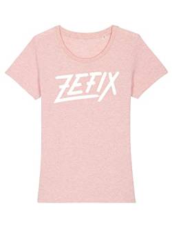 Du Hirsch Frauen T-Shirt Bayerisch Zefix Rosa XL von Du Hirsch