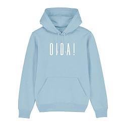 Du Hirsch Herren Hoodie Bayerisch Oida Hellblau S von Du Hirsch