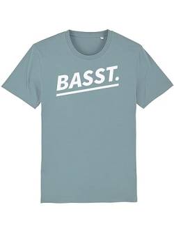 Du Hirsch Herren T-Shirt Bayerisch Basst Pastellblau XXL von Du Hirsch