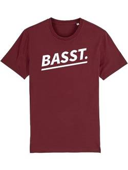 Du Hirsch Herren T-Shirt Bayerisch Basst Weinrot L von Du Hirsch