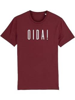 Du Hirsch Herren T-Shirt Bayerisch Oida Weinrot XL von Du Hirsch