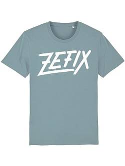 Du Hirsch Herren T-Shirt Bayerisch Zefix Pastellblau XL von Du Hirsch