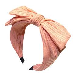 DuBiytlk Stirnbänder für Frauen Bogenknoten Punkt Polka Stirnbänder Einfarbige Bequeme Atmungsaktive Haarband Sommer Mode Casual Kawaii Zubehör,Stirnband Schwarz/Pink/Gelb von DuBiytlk